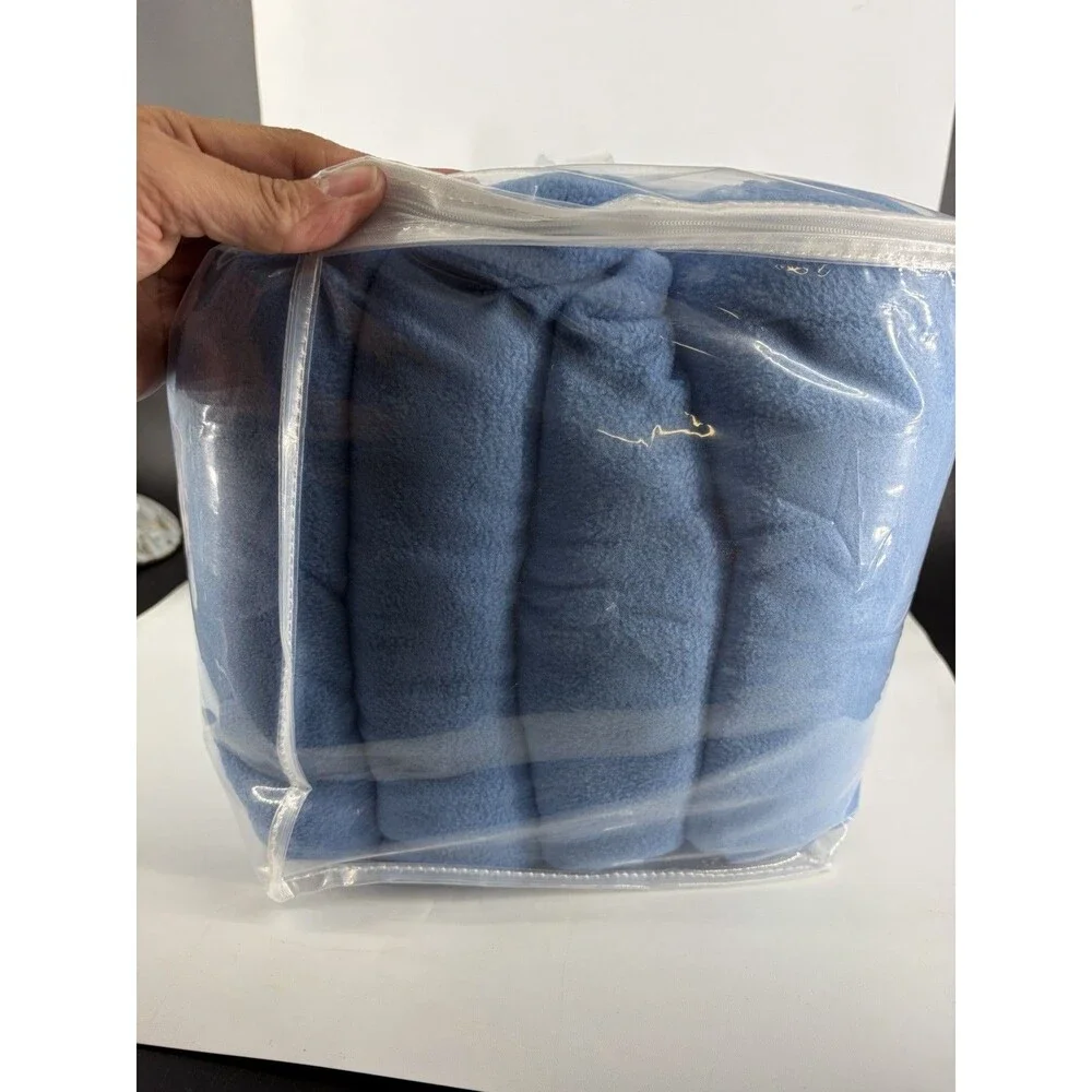 L.L. BEAN FLEECE SHEET SET Full Size Soft Blue. 4 Pcs. NEW.